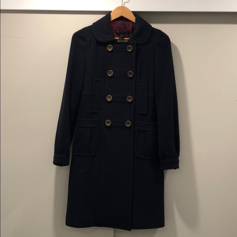 Marc by Marc Jacobs navy double breasted coat